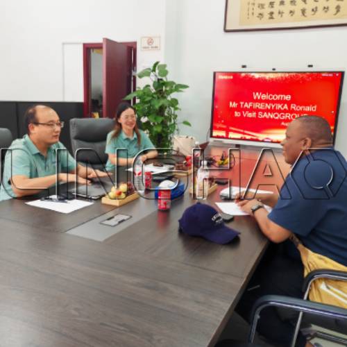 HBT30 diesel trailer pump inspection by Zimbabwe customer at LINGHAO factory